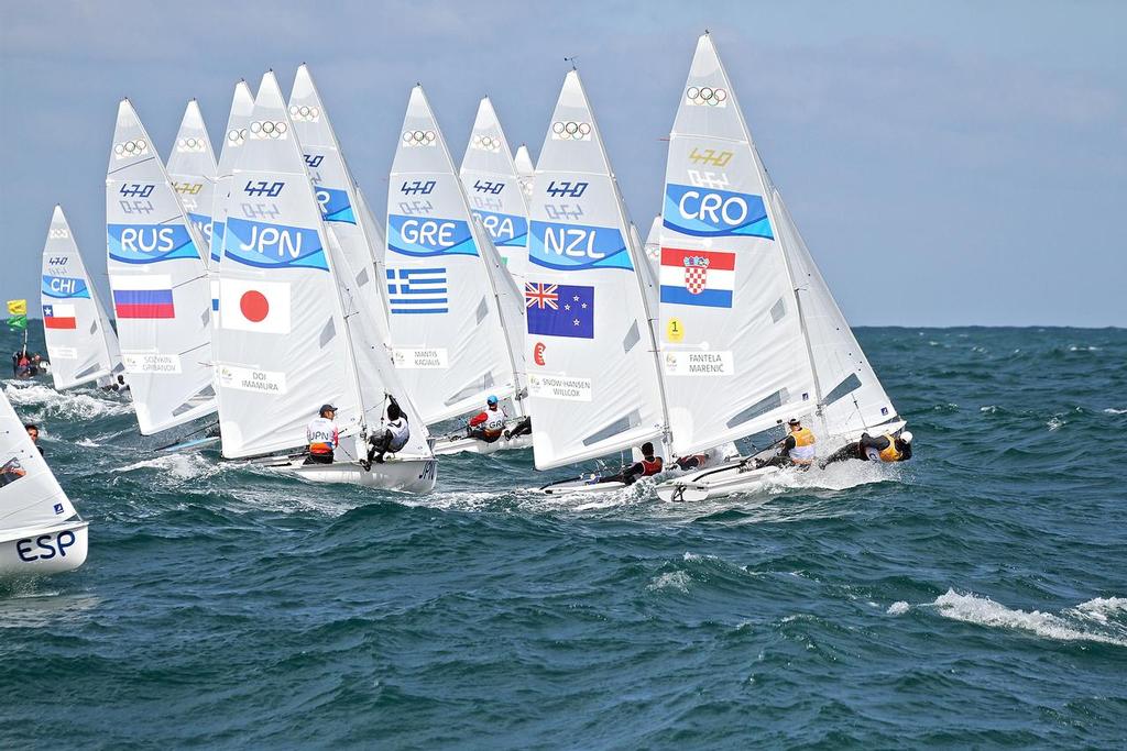 Mes 470 start Race 3 © Richard Gladwell www.photosport.co.nz